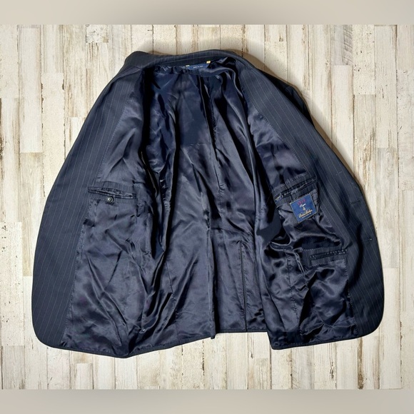 Brooks Brothers 1818 Regent Blazer Mens 44S Navy Blue Virgin Wool Career Read* - Picture 10 of 12